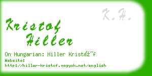 kristof hiller business card